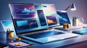 laptop yang menunjukkan cara kerja dividen ZDS